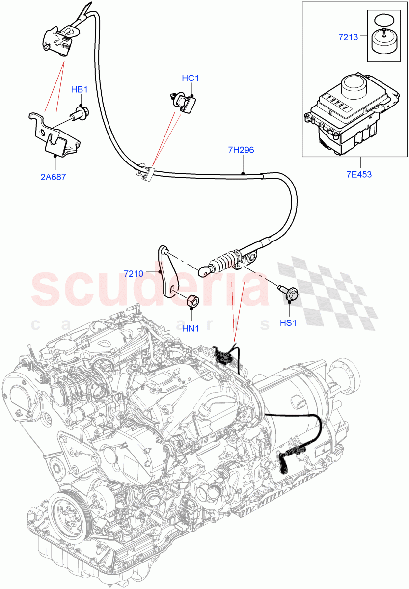 Gear Change-Automatic Transmission (3.0 V6 D Gen2 Twin Turbo, 8 Speed Auto Trans ZF 8HP70 4WD) of Land Rover Land Rover Range Rover Velar (2017+) [3.0 Diesel 24V DOHC TC]