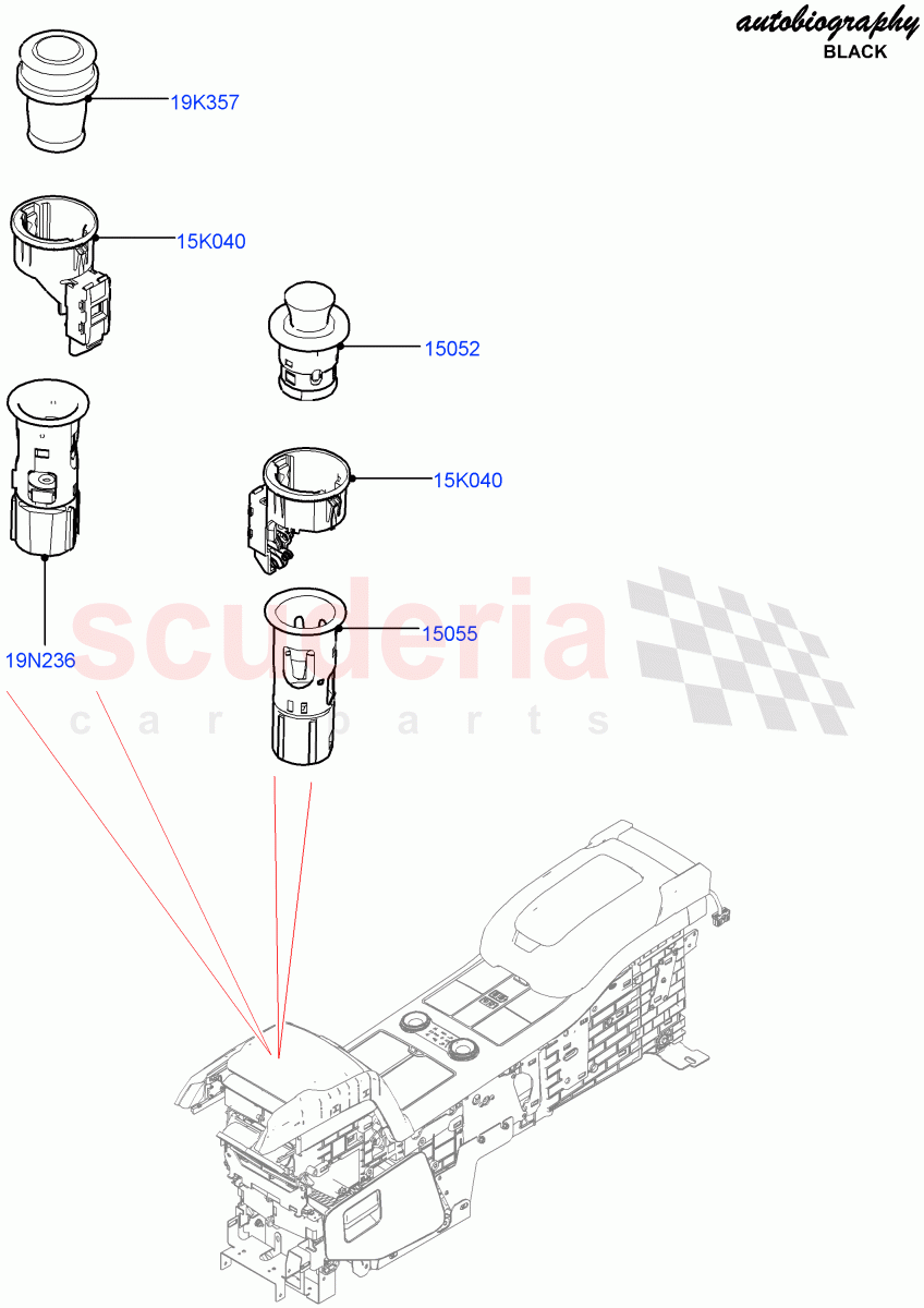 Instrument Panel Related Parts (Console Deployable Tables) ((V) FROMJA000001) of Land Rover Land Rover Range Rover (2012-2021) [5.0 OHC SGDI NA V8 Petrol]