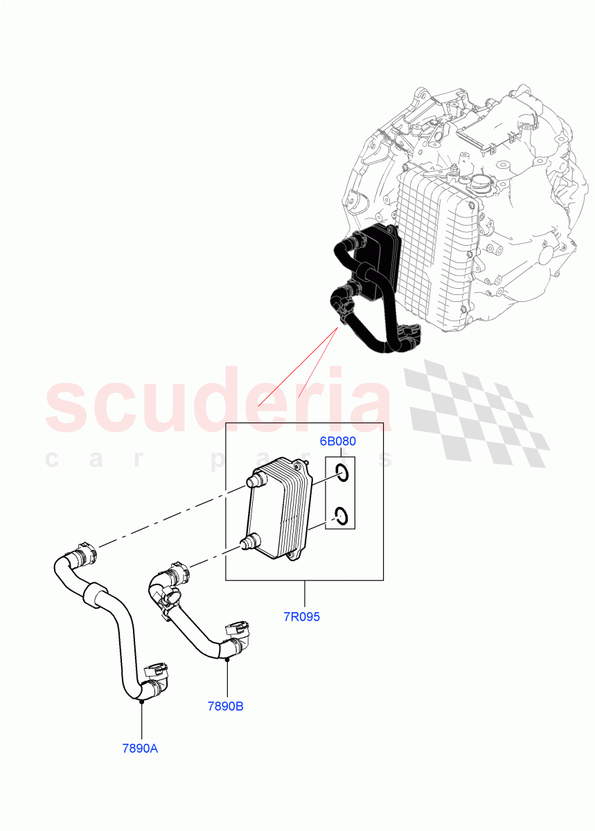 Transmission Cooling Systems (2.0L AJ20P4 Petrol Mid PTA, 9 Speed Auto Trans 9HP50, Halewood (UK), Active Tranmission Warming, 2.0L AJ20P4 Petrol High PTA) of Land Rover Land Rover Range Rover Evoque (2019+) [2.0 Turbo Diesel AJ21D4]