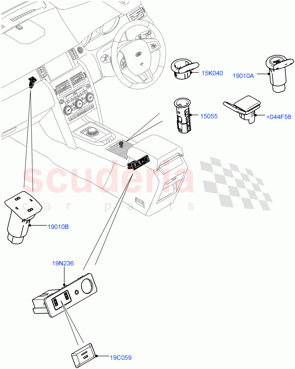 Instrument Panel Related Parts (Itatiaia (Brazil)) ((V) FROMGT000001) of Land Rover Land Rover Discovery Sport (2015+) [2.0 Turbo Petrol GTDI]