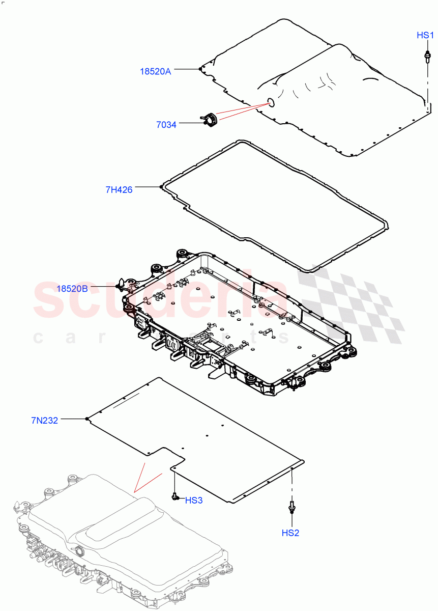 Hybrid Electrical Modules (Traction Battery Housing) (Changsu (China), Electric Engine Battery-PHEV) ((V) FROMKG446857) of Land Rover Land Rover Discovery Sport (2015+) [2.2 Single Turbo Diesel]