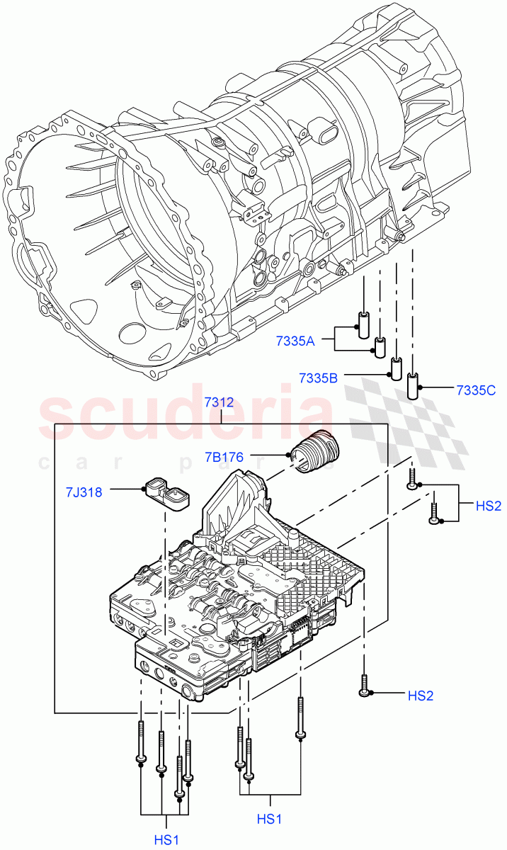 Valve Body - Main Control & Servo's (Cologne V6 4.0 EFI (SOHC), 6 Speed Auto ZF 6HP26 Steptronic, Lion Diesel 2.7 V6 (140KW), 3.6L V8 32V DOHC EFi Diesel Lion) ((V) FROMAA000001) of Land Rover Land Rover Discovery 4 (2010-2016) [5.0 OHC SGDI NA V8 Petrol]