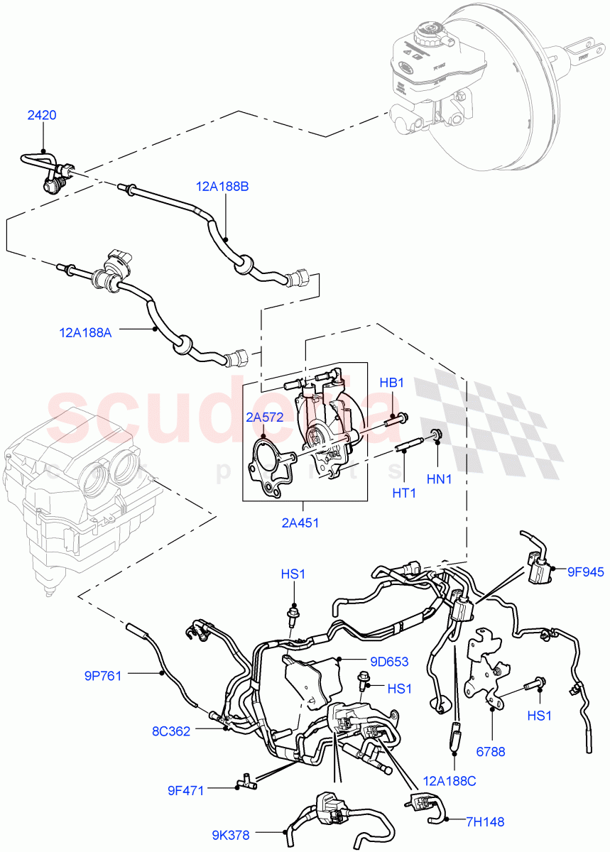 Vacuum Control And Air Injection (3.0 V6 Diesel, RHD) ((V) FROMAA000001) of Land Rover Land Rover Discovery 4 (2010-2016) [3.0 Diesel 24V DOHC TC]