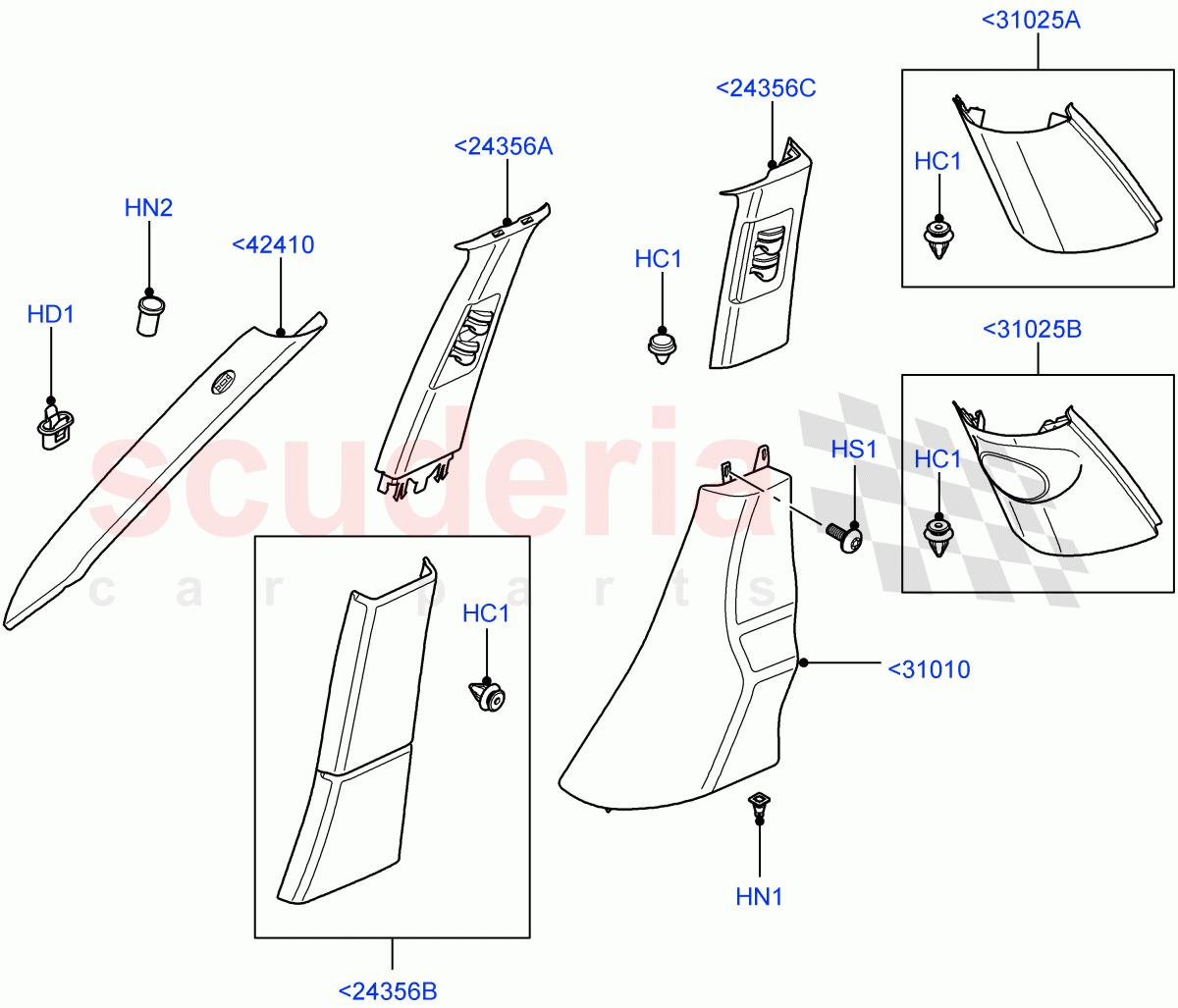 Side Trim (Front And Rear) (Less Armoured) ((V) FROMAA000001) of Land Rover Land Rover Range Rover (2010-2012) [3.6 V8 32V DOHC EFI Diesel]
