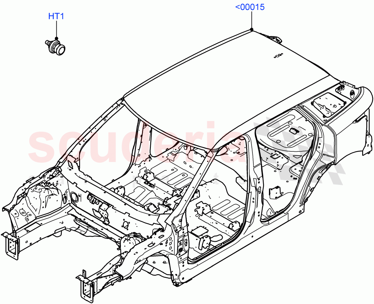 Bodyshell (Changsu (China)) of Land Rover Land Rover Range Rover Evoque (2019+) [2.0 Turbo Diesel AJ21D4]