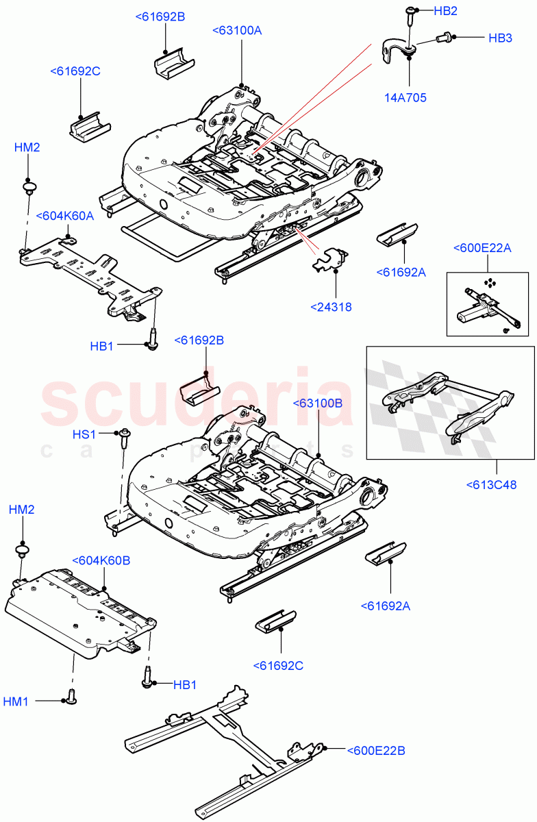 Front Seat Base (Itatiaia (Brazil)) of Land Rover Land Rover Range Rover Evoque (2019+) [2.0 Turbo Diesel]