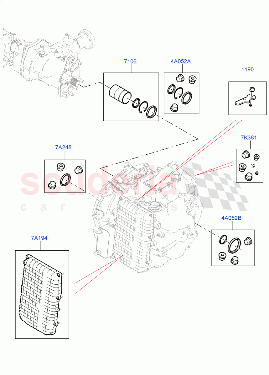 Transmission External Components (9 Speed Auto Trans 9HP50, Itatiaia (Brazil)) of Land Rover Land Rover Range Rover Evoque (2019+) [2.0 Turbo Diesel AJ21D4]