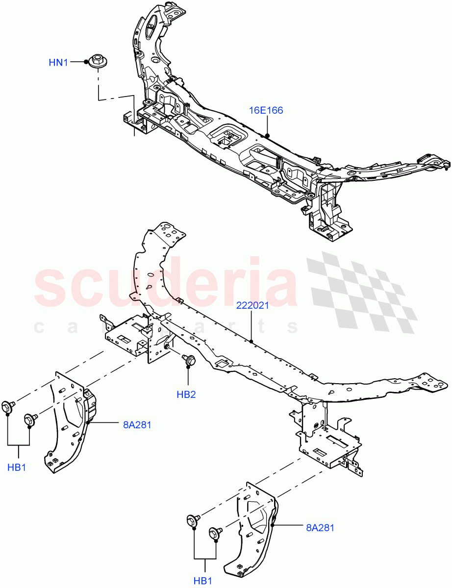 Front Panels, Aprons & Side Members (Front End) (Itatiaia (Brazil)) ((V) FROMGT000001) of Land Rover Land Rover Discovery Sport (2015+) [2.0 Turbo Diesel AJ21D4]