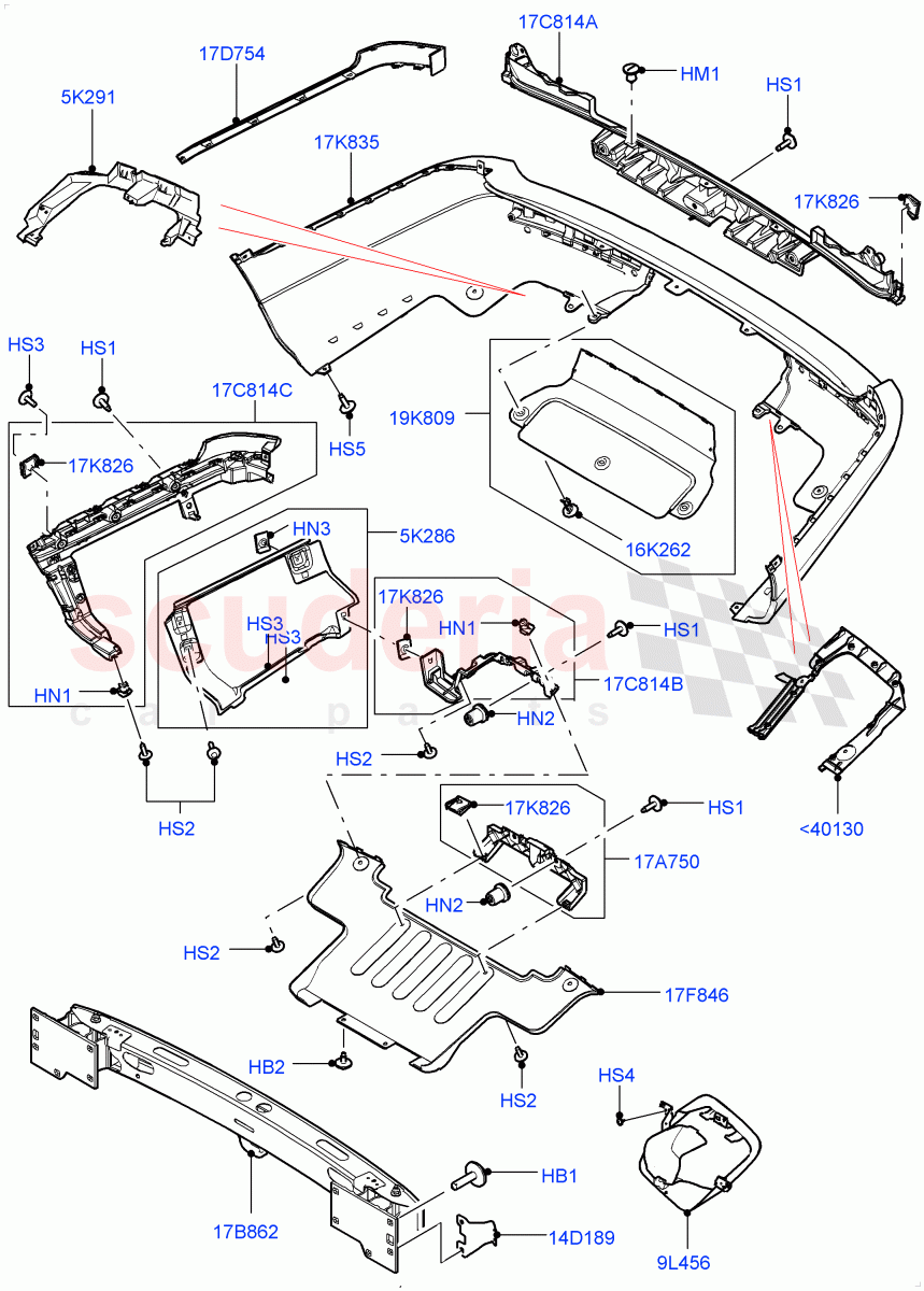 Rear Bumper of Land Rover Land Rover Range Rover (2012-2021) [3.0 DOHC GDI SC V6 Petrol]