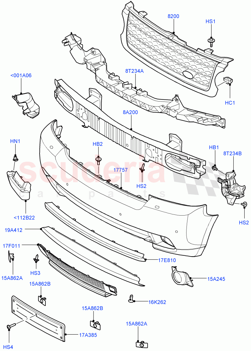 Radiator Grille And Front Bumper ((V) FROMAA000001) of Land Rover Land Rover Range Rover (2010-2012) [5.0 OHC SGDI SC V8 Petrol]
