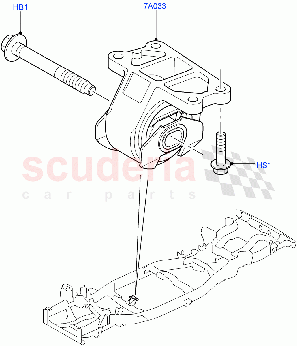 Transmission Mounting ((V) TO9A999999) of Land Rover Land Rover Range Rover Sport (2005-2009) [4.2 Petrol V8 Supercharged]