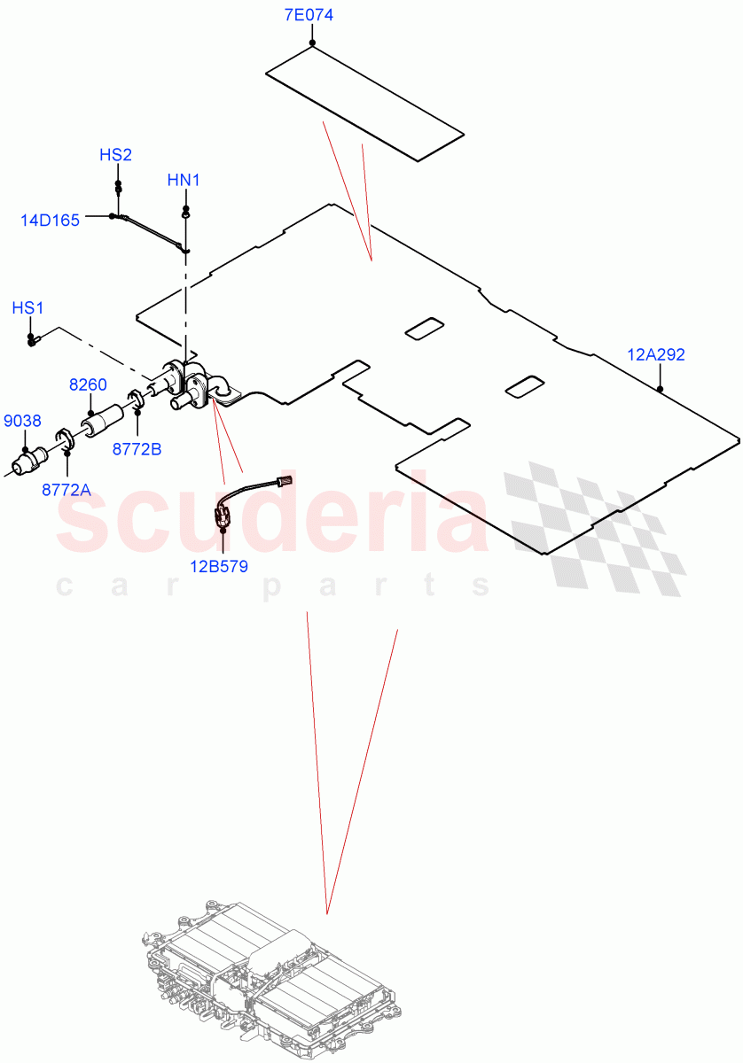 Hybrid Electrical Modules (Internal Cooling System, Traction Battery) (Changsu (China), Electric Engine Battery-PHEV) ((V) FROMKG446857) of Land Rover Land Rover Discovery Sport (2015+) [2.0 Turbo Diesel AJ21D4]