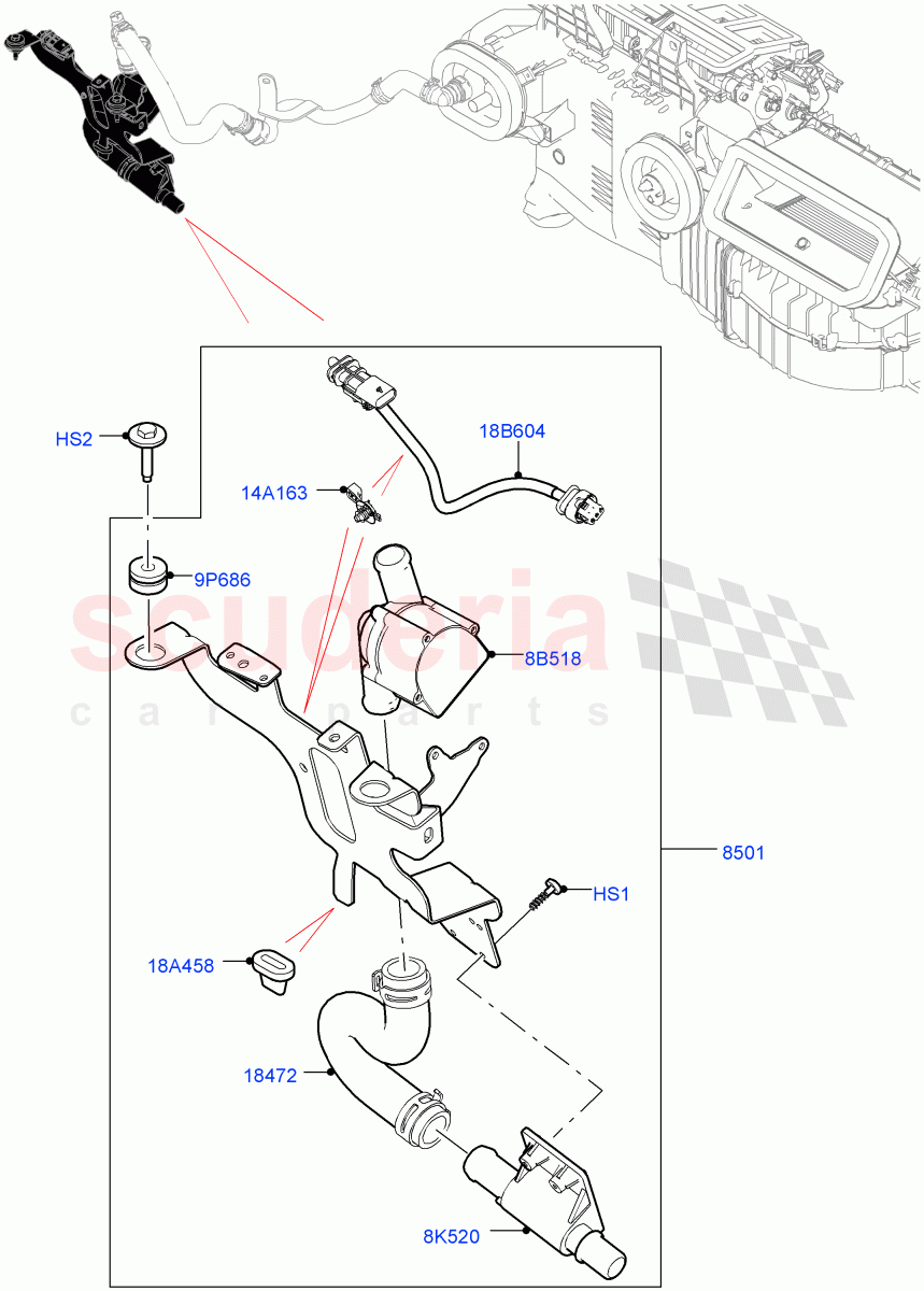 Auxiliary Circulation Coolant Pump (Nitra Plant Build) ((V) FROMM2000001) of Land Rover Land Rover Discovery 5 (2017+) [3.0 DOHC GDI SC V6 Petrol]