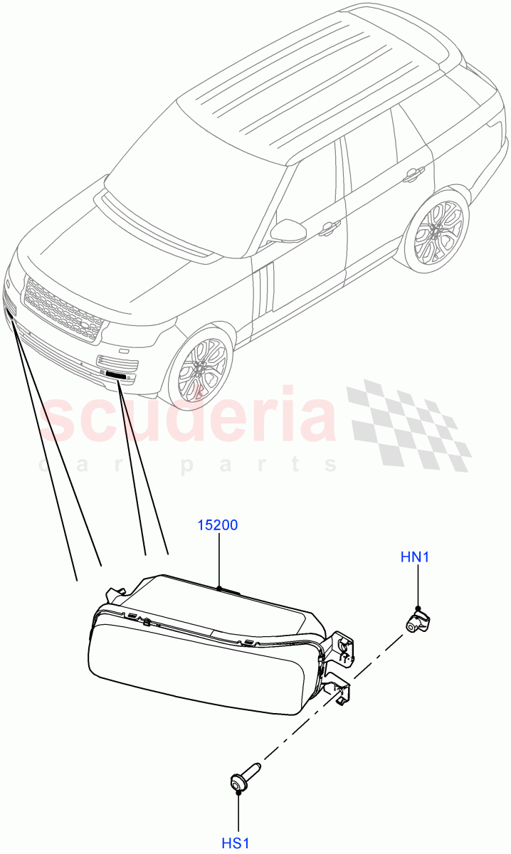 Front Fog Lamps (With Front Fog Lamps) of Land Rover Land Rover Range Rover (2012-2021) [3.0 I6 Turbo Diesel AJ20D6]