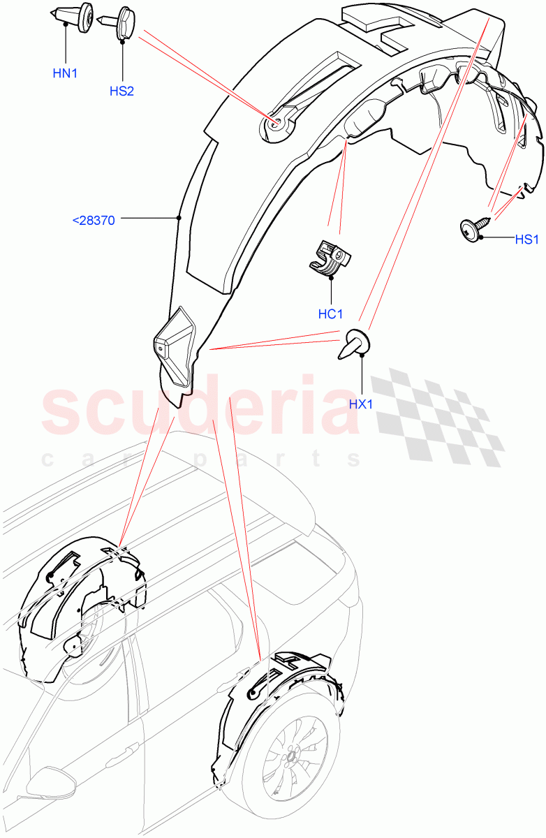 Side Panels - Inner (Wheelhouse) (Halewood (UK)) of Land Rover Land Rover Discovery Sport (2015+) [2.0 Turbo Diesel AJ21D4]