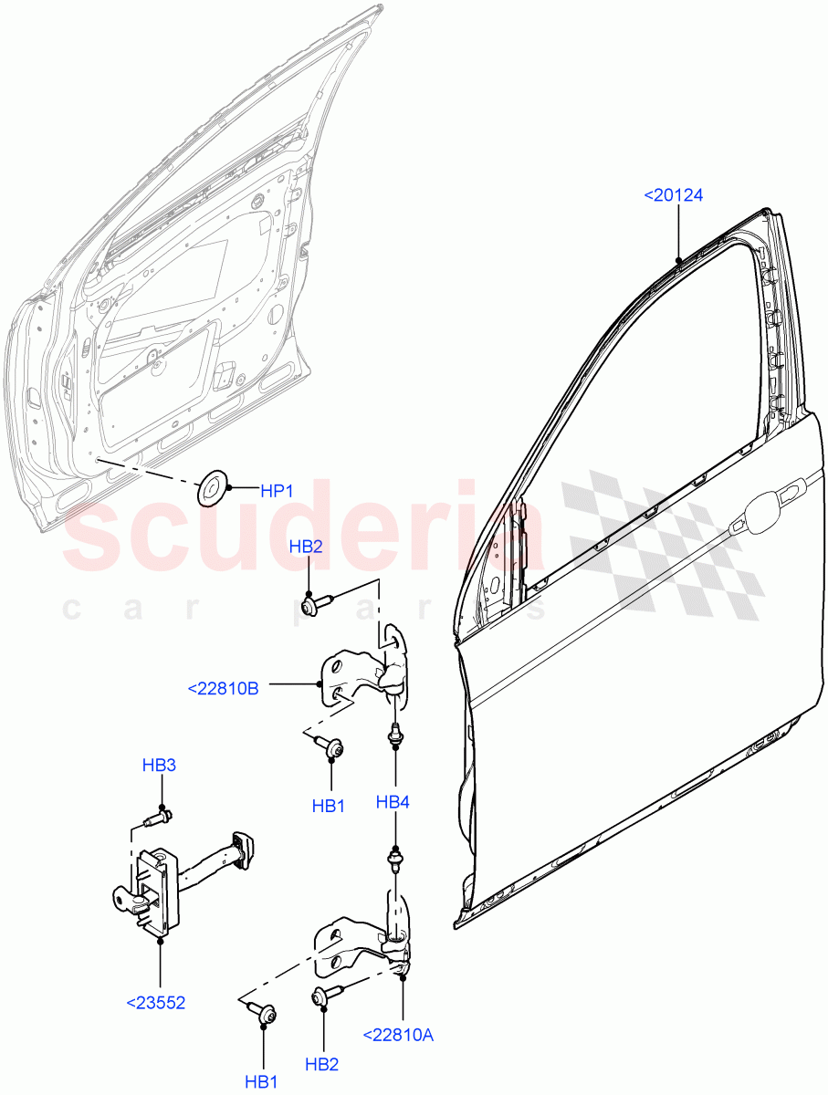 Front Doors, Hinges & Weatherstrips (Weatherstrips And Seals) (Changsu (China)) ((V) FROMFG000001) of Land Rover Land Rover Discovery Sport (2015+) [2.2 Single Turbo Diesel]