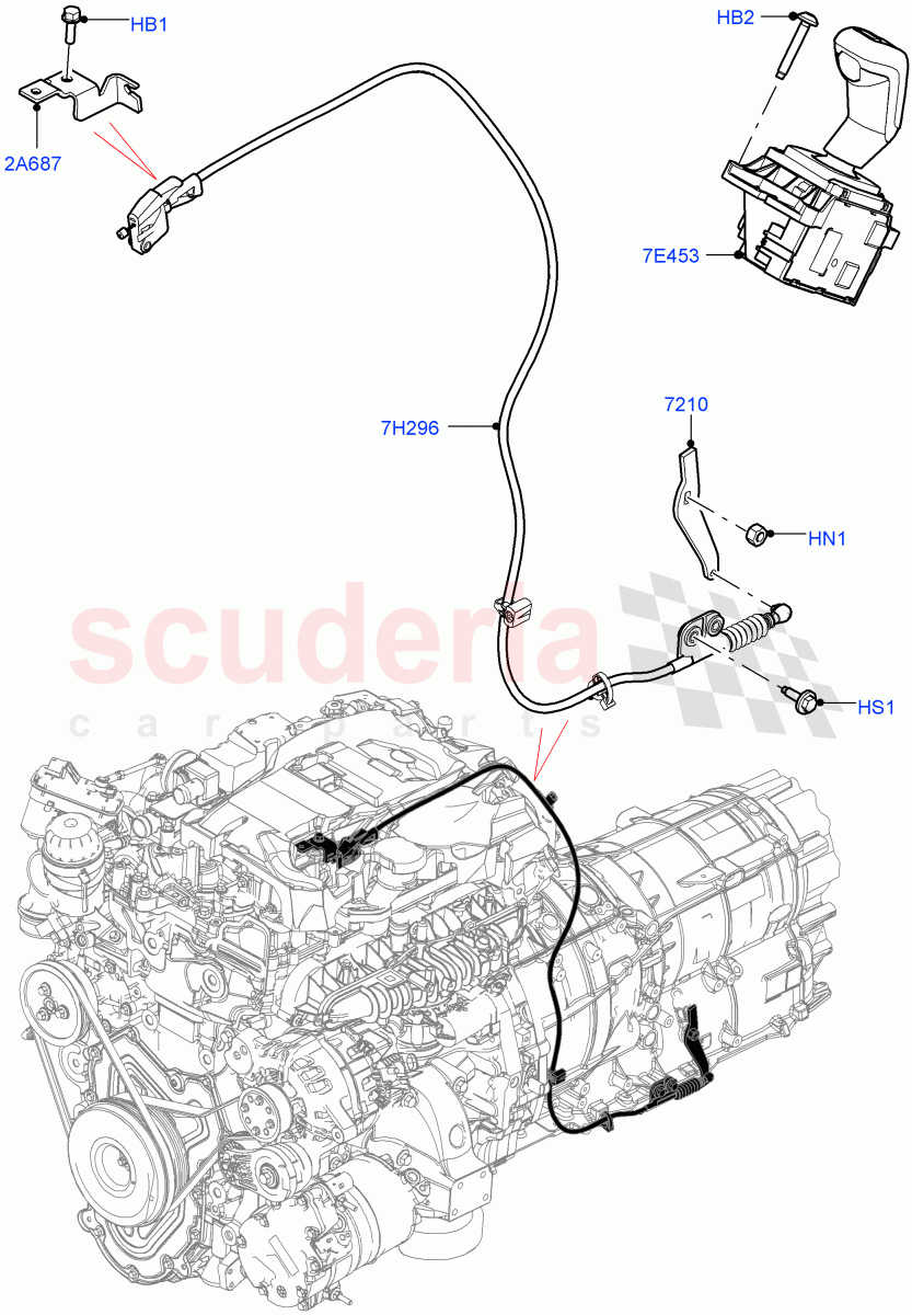 Gear Change-Automatic Transmission (Nitra Plant Build) (2.0L AJ200P Hi PHEV, 8HP Gen3 Hybrid Trans, 3.0L AJ20P6 Petrol PHEV) of Land Rover Land Rover Defender (2020+) [2.0 Turbo Petrol AJ200P]