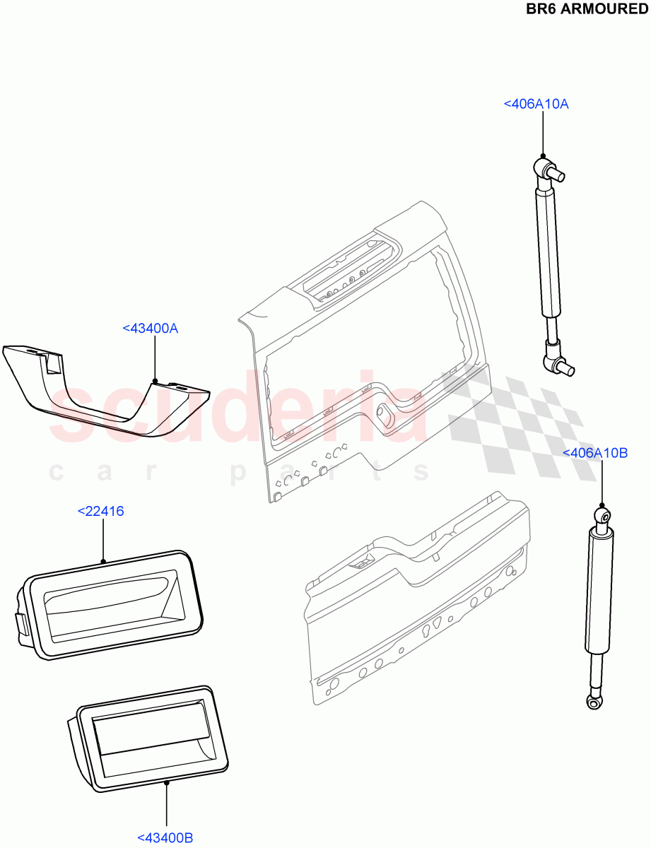 Luggage Compartment Door (With B6 Level Armouring) ((V) FROMAA000001) of Land Rover Land Rover Discovery 4 (2010-2016) [5.0 OHC SGDI NA V8 Petrol]