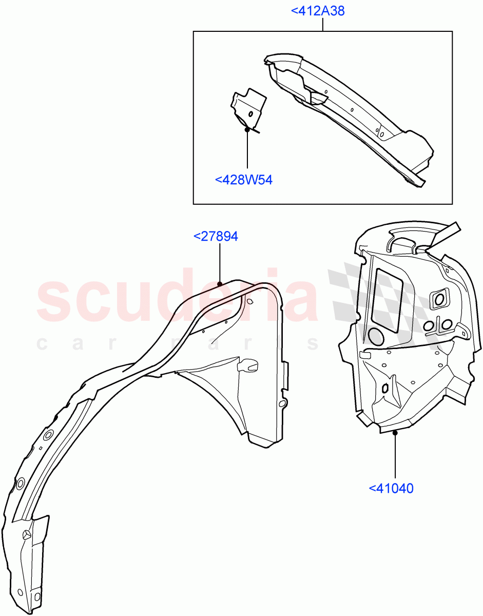 Side Panels - Outer ((V) TO9A999999) of Land Rover Land Rover Range Rover Sport (2005-2009) [4.4 AJ Petrol V8]