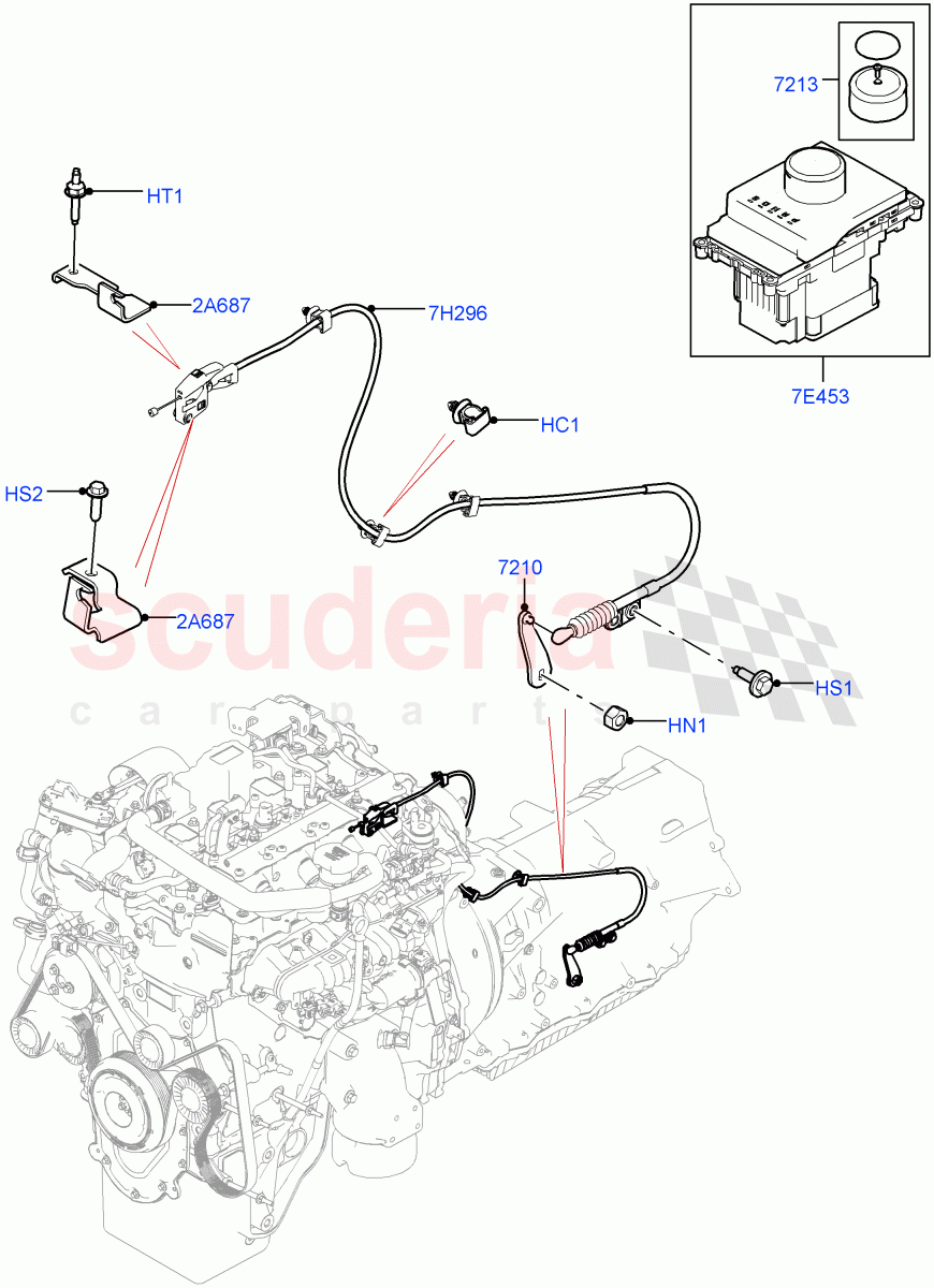 Gear Change-Automatic Transmission (2.0L I4 DSL MID DOHC AJ200, 8 Speed Auto Trans ZF 8HP45, 2.0L I4 Mid DOHC AJ200 Petrol, 2.0L I4 High DOHC AJ200 Petrol, 2.0L I4 DSL HIGH DOHC AJ200) ((V) TOLA999999) of Land Rover Land Rover Range Rover Velar (2017+) [3.0 I6 Turbo Diesel AJ20D6]