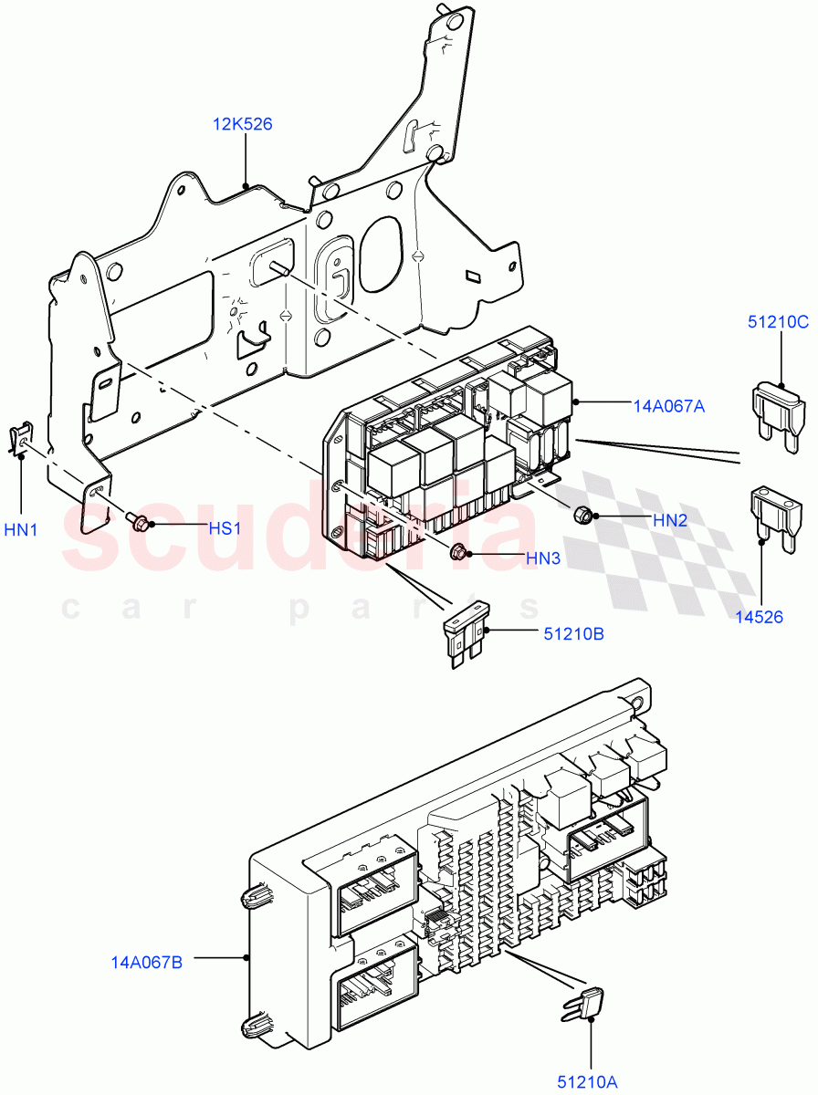 Fuses, Holders And Circuit Breakers (Passenger / Luggage Compartment) ((V) FROMAA000001) of Land Rover Land Rover Range Rover (2010-2012) [4.4 DOHC Diesel V8 DITC]