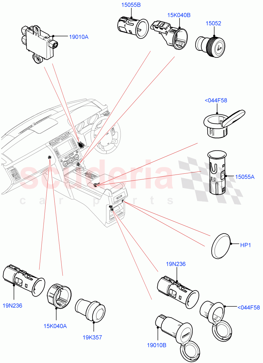Instrument Panel Related Parts (Solihull Plant Build) ((V) FROMHA000001) of Land Rover Land Rover Discovery 5 (2017+) [3.0 I6 Turbo Petrol AJ20P6]