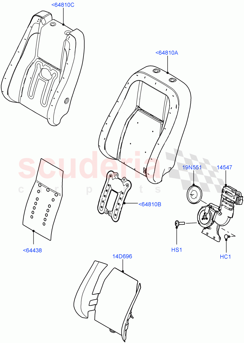 Front Seat Pads/Valances & Heating (Seat Back) ((V) FROMAA000001) of Land Rover Land Rover Range Rover (2010-2012) [3.6 V8 32V DOHC EFI Diesel]