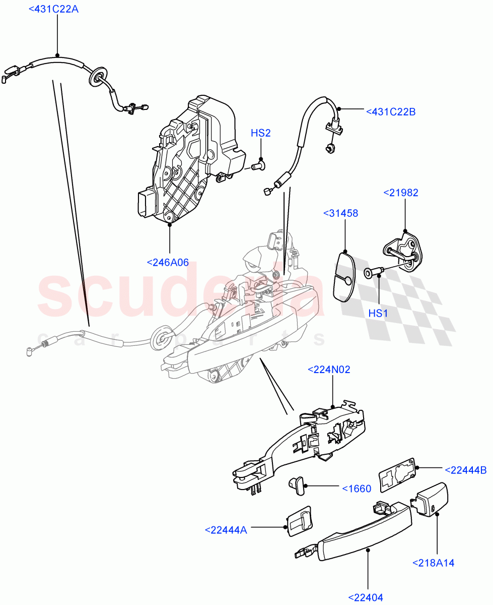 Rear Door Lock Controls ((V) FROMAA000001) of Land Rover Land Rover Range Rover Sport (2010-2013) [5.0 OHC SGDI SC V8 Petrol]