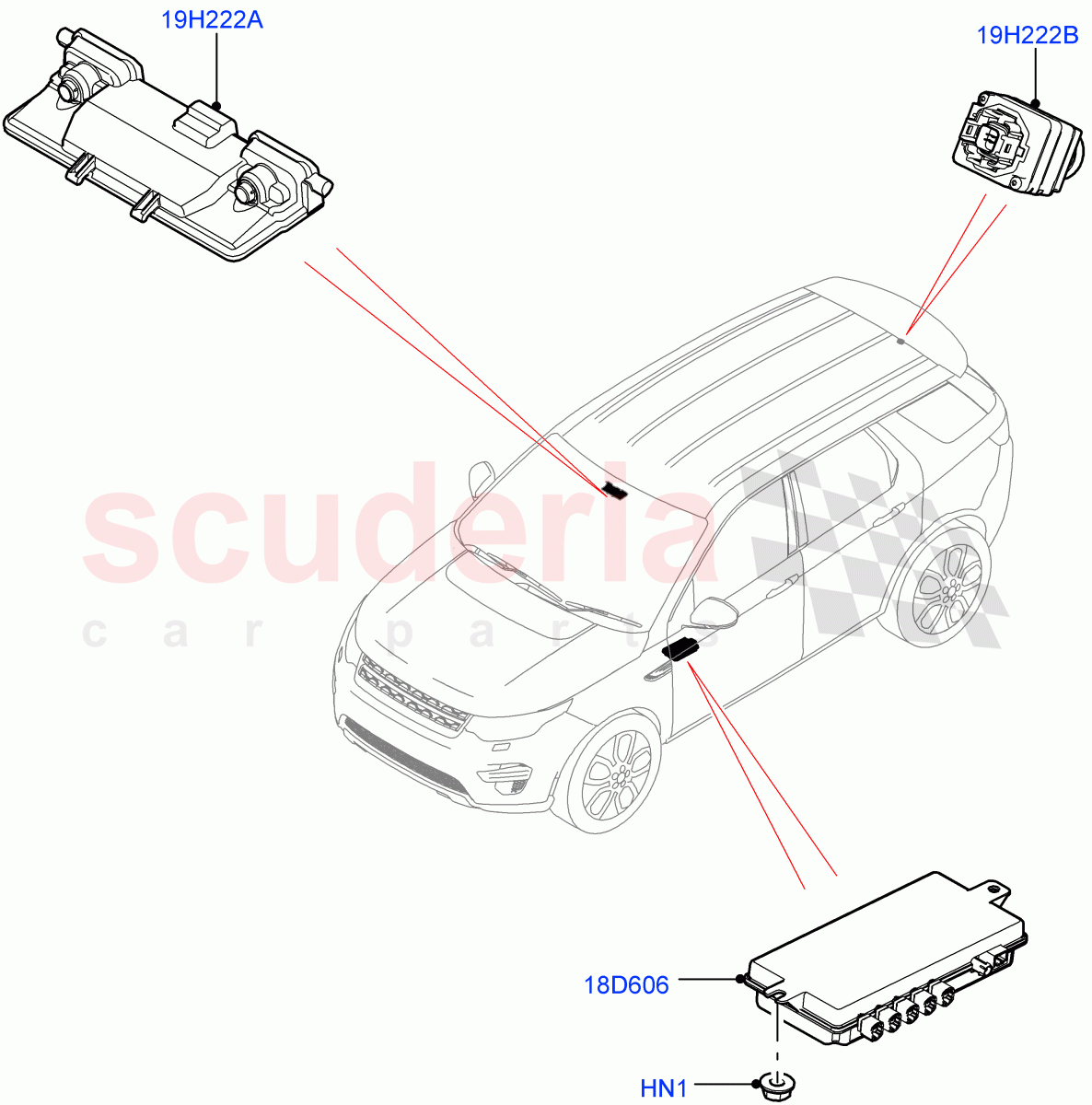 Camera Equipment (Itatiaia (Brazil)) ((V) FROMGT000001) of Land Rover Land Rover Discovery Sport (2015+) [2.0 Turbo Petrol AJ200P]
