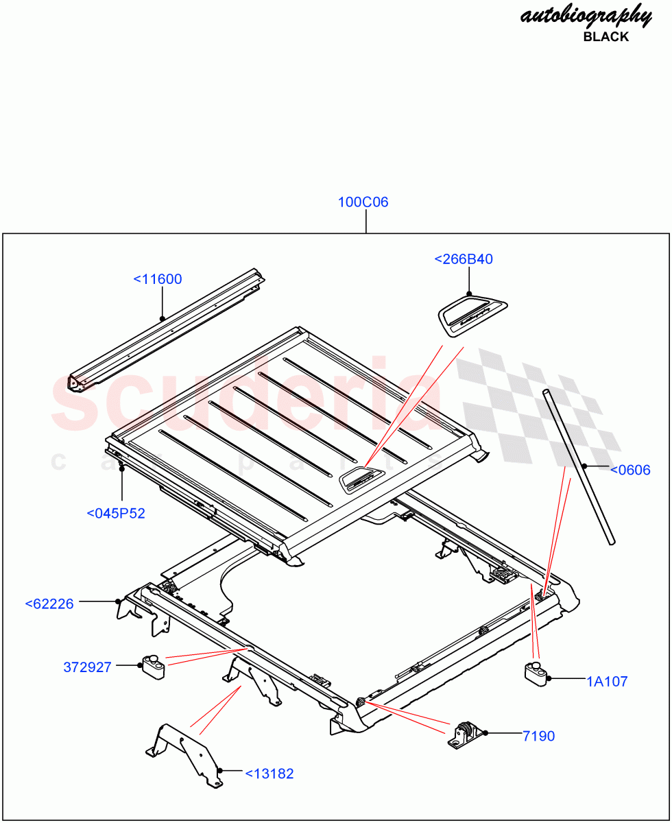 Load Compartment Trim (Autobiography Black / SV Autobiography) (With 40/40 Split Individual Rr Seat) ((V) FROMGA000001, (V) TOHA999999) of Land Rover Land Rover Range Rover (2012-2021) [3.0 DOHC GDI SC V6 Petrol]