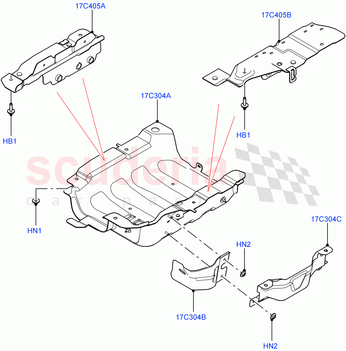 Hybrid Electrical Modules (Inverter Cradle) (2.0L AJ200P Hi PHEV, 8HP Gen3 Hybrid Trans) ((V) FROMJA000001) of Land Rover Land Rover Range Rover (2012-2021) [5.0 OHC SGDI NA V8 Petrol]