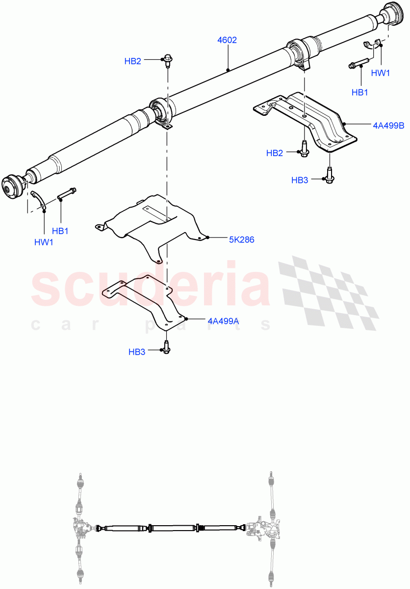 Drive Shaft - Rear Axle Drive (Changsu (China), Dynamic Driveline) ((V) FROMGG134738) of Land Rover Land Rover Range Rover Evoque (2012-2018) [2.0 Turbo Petrol AJ200P]
