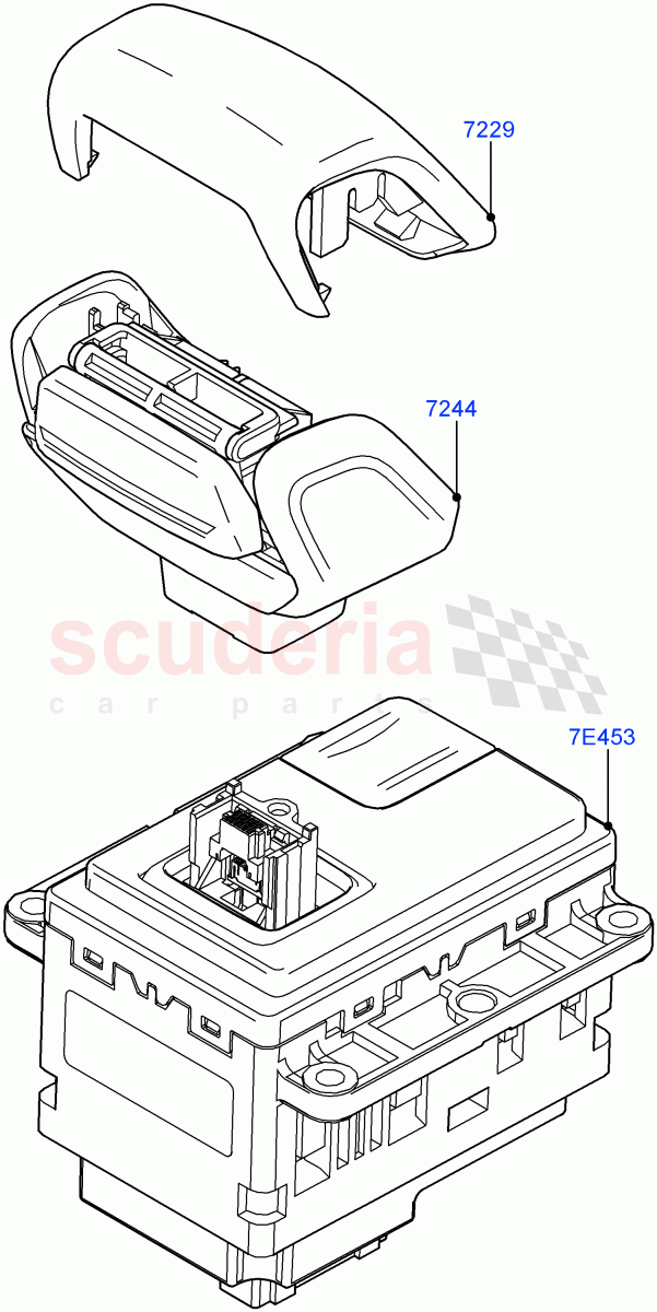 Gear Change-Automatic Transmission (Gear Shift Module) (8 Speed Auto Trans ZF 8HP45) of Land Rover Land Rover Discovery 5 (2017+) [3.0 I6 Turbo Diesel AJ20D6]