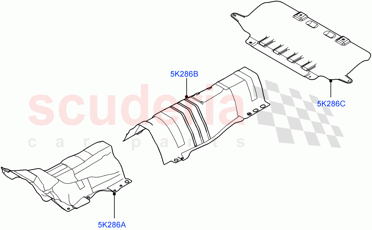 Splash And Heat Shields (Changsu (China)) ((V) FROMEG000001) of Land Rover Land Rover Range Rover Evoque (2012-2018) [2.0 Turbo Petrol AJ200P]