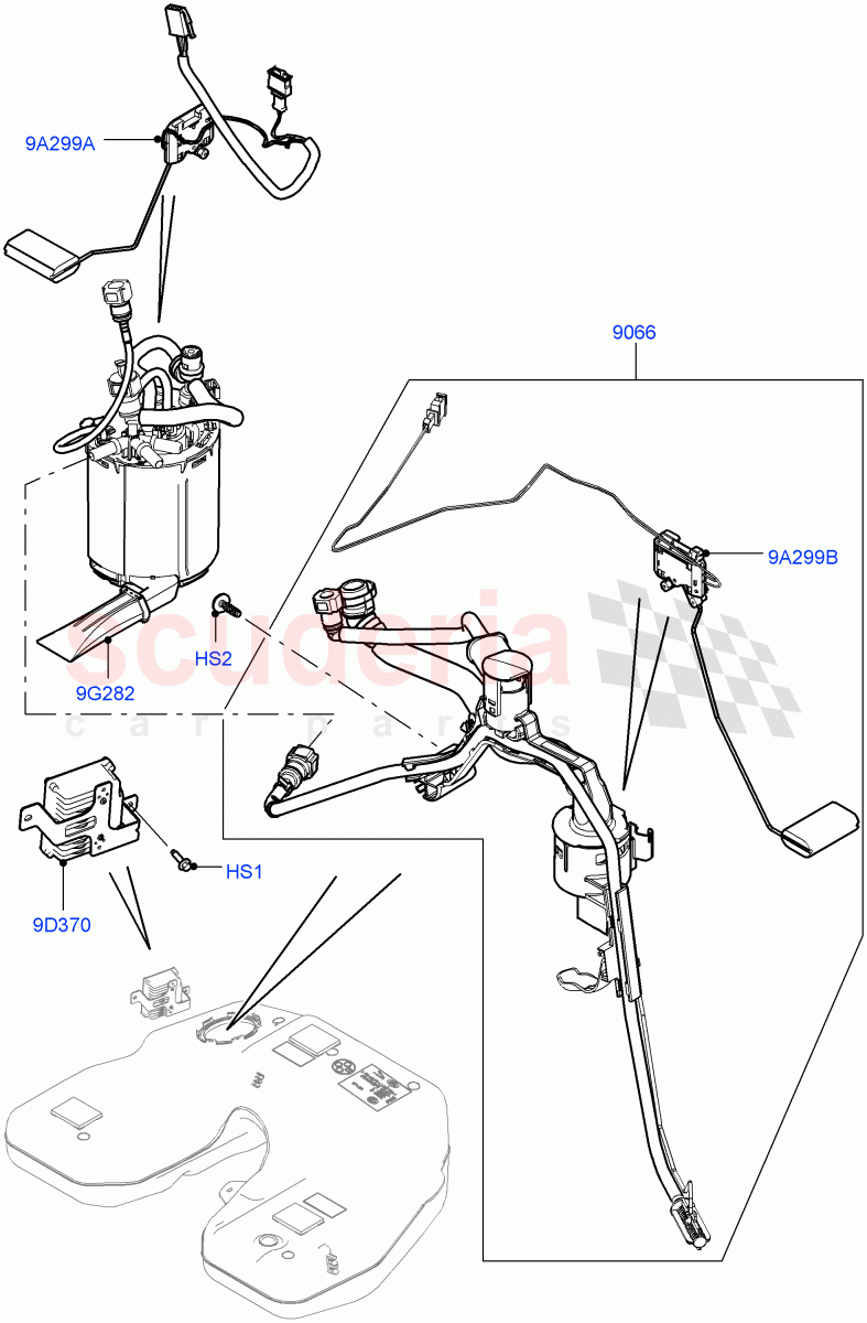Fuel Pump And Sender Unit (2.0L 16V TIVCT T/C 240PS Petrol) of Land Rover Land Rover Range Rover Sport (2014+) [2.0 Turbo Petrol GTDI]