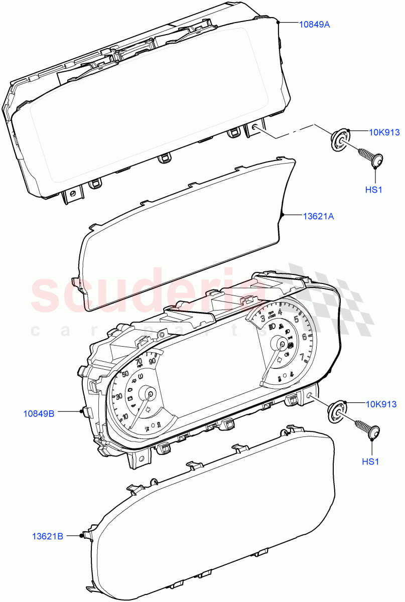 Instrument Cluster (Changsu (China)) ((V) FROMKG446857) of Land Rover Land Rover Discovery Sport (2015+) [1.5 I3 Turbo Petrol AJ20P3]