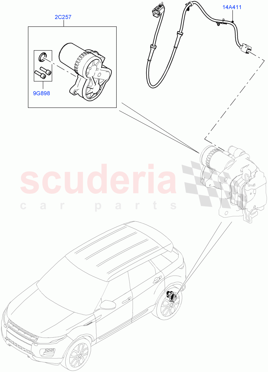 Parking Brake (Halewood (UK)) ((V) FROMGH000001) of Land Rover Land Rover Range Rover Evoque (2012-2018) [2.2 Single Turbo Diesel]