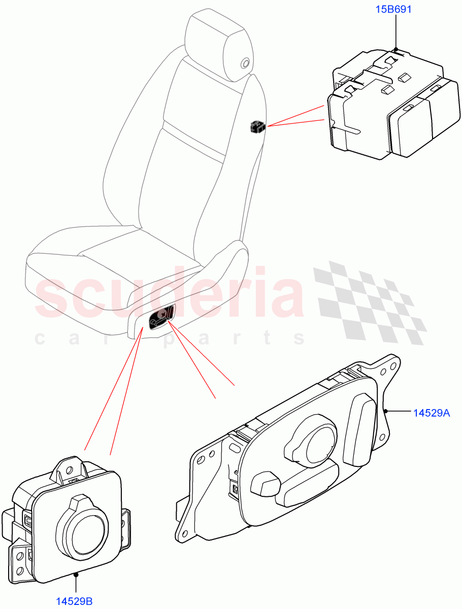 Switches (Seats) of Land Rover Land Rover Defender (2020+) [3.0 I6 Turbo Diesel AJ20D6]