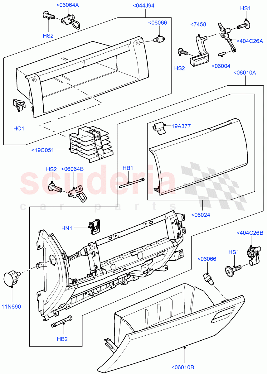 Glove Box ((V) FROMAA000001) of Land Rover Land Rover Discovery 4 (2010-2016) [2.7 Diesel V6]