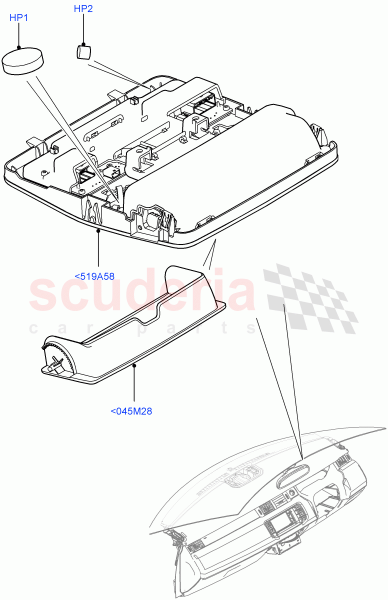 Console - Overhead (Itatiaia (Brazil)) ((V) FROMGT000001) of Land Rover Land Rover Range Rover Evoque (2012-2018) [2.2 Single Turbo Diesel]