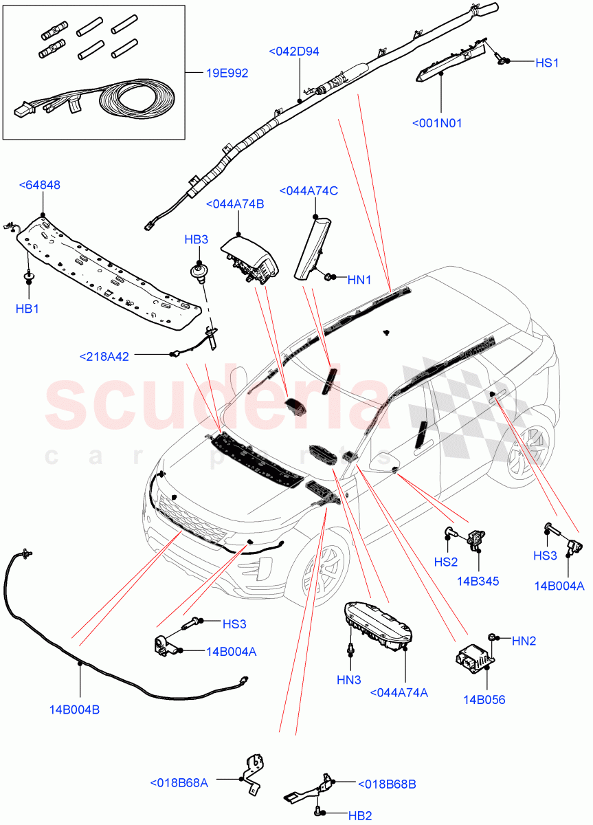 Airbag System (Changsu (China)) of Land Rover Land Rover Range Rover Evoque (2019+) [2.0 Turbo Diesel]