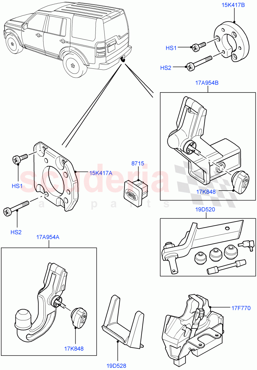 Tow Bar ((V) FROMAA000001) of Land Rover Land Rover Discovery 4 (2010-2016) [5.0 OHC SGDI NA V8 Petrol]