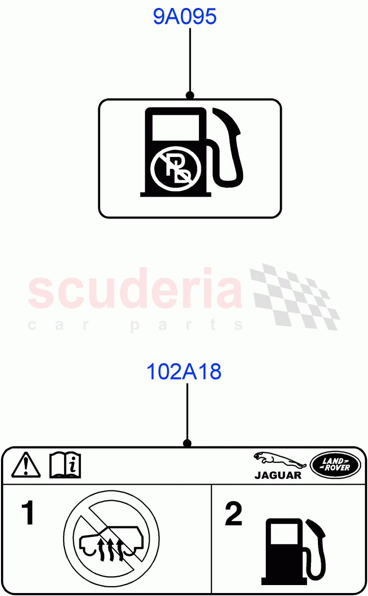 Labels (Fuel Information) (Changsu (China)) ((V) FROMEG000001) of Land Rover Land Rover Range Rover Evoque (2012-2018) [2.2 Single Turbo Diesel]