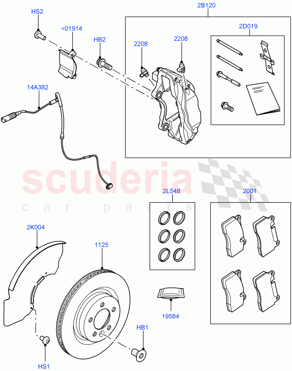 Front Brake Discs And Calipers ((V) TODA999999) of Land Rover Land Rover Range Rover (2012-2021) [3.0 I6 Turbo Petrol AJ20P6]