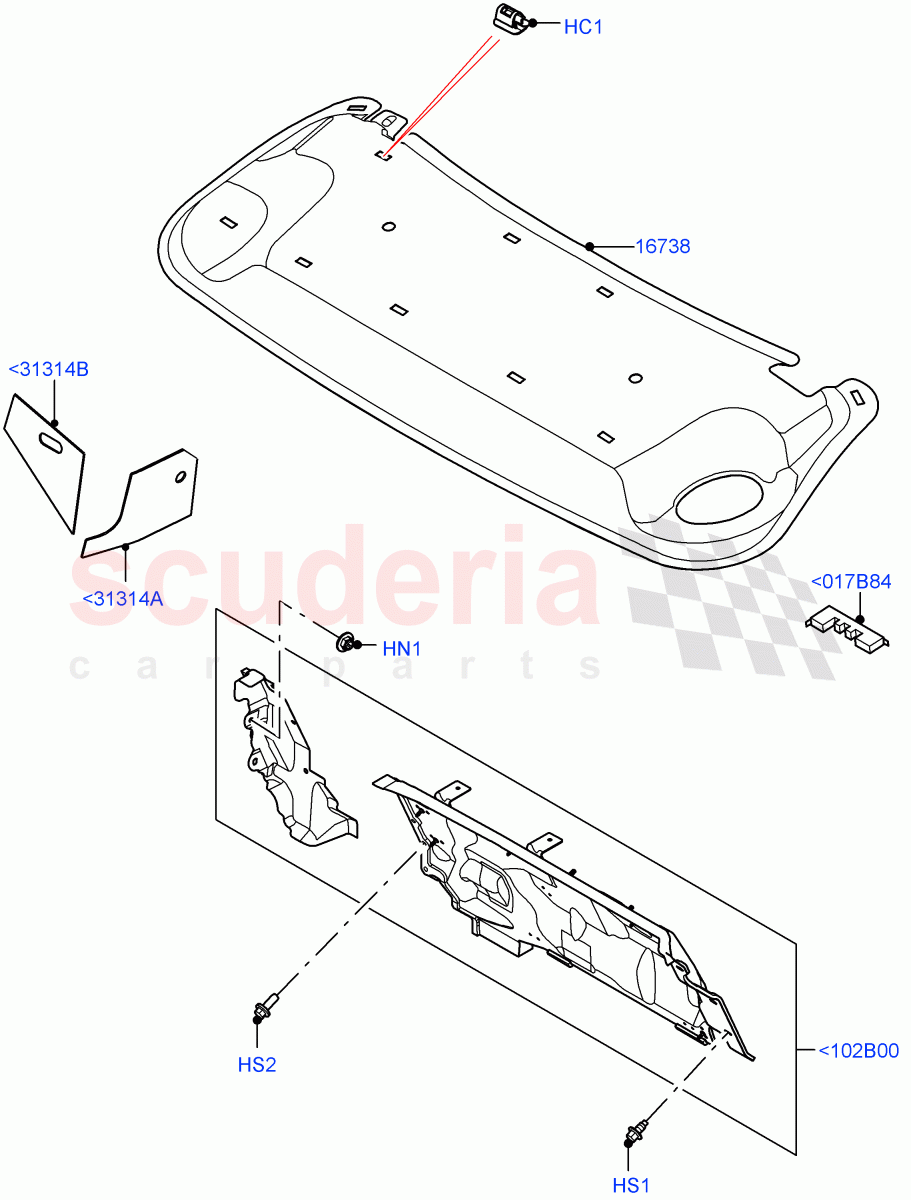 Insulators - Front (Engine Compartment) (Changsu (China)) of Land Rover Land Rover Range Rover Evoque (2019+) [2.0 Turbo Diesel AJ21D4]