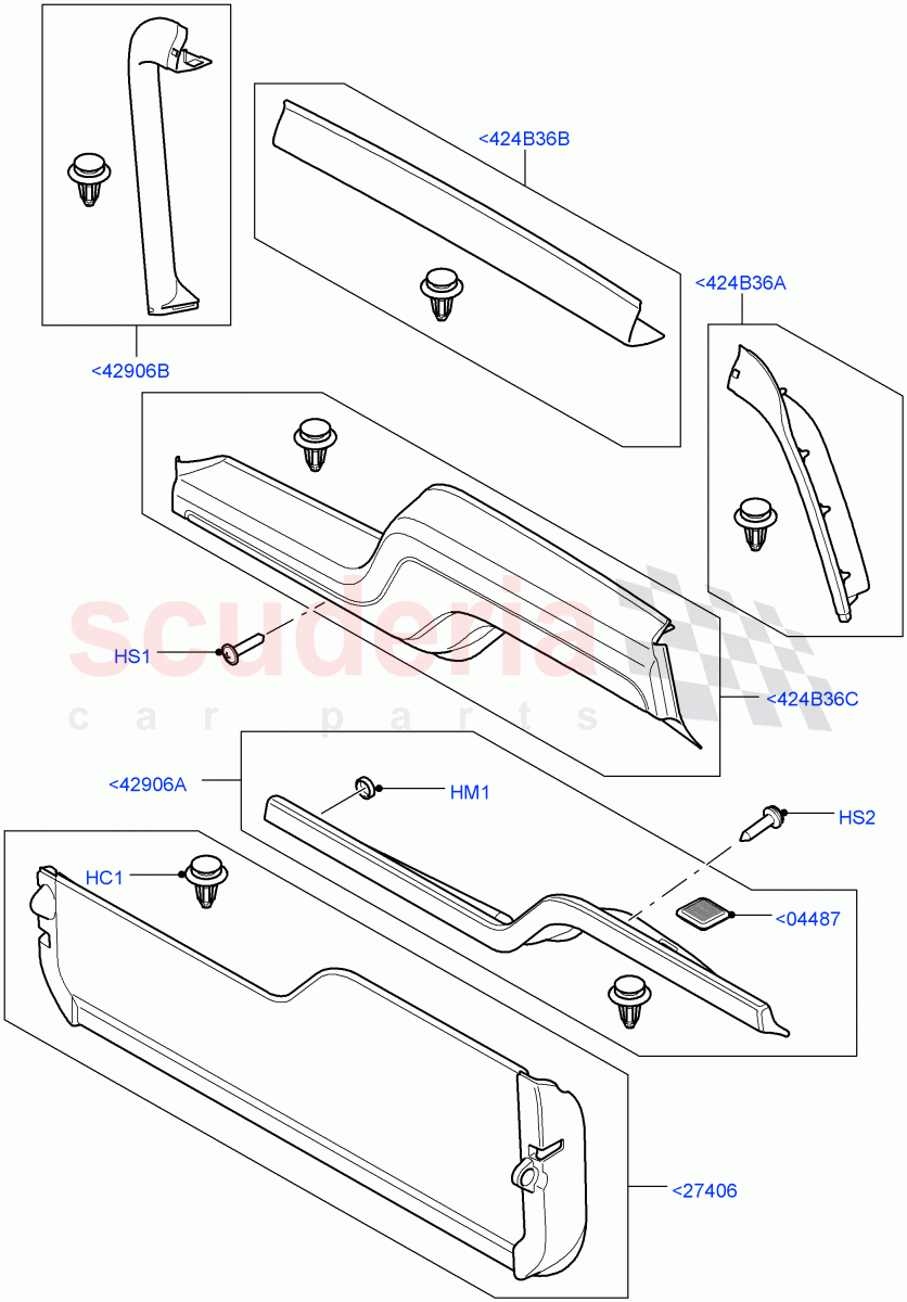 Back Door/Tailgate Trim Panels ((V) FROMAA000001) of Land Rover Land Rover Discovery 4 (2010-2016) [3.0 Diesel 24V DOHC TC]