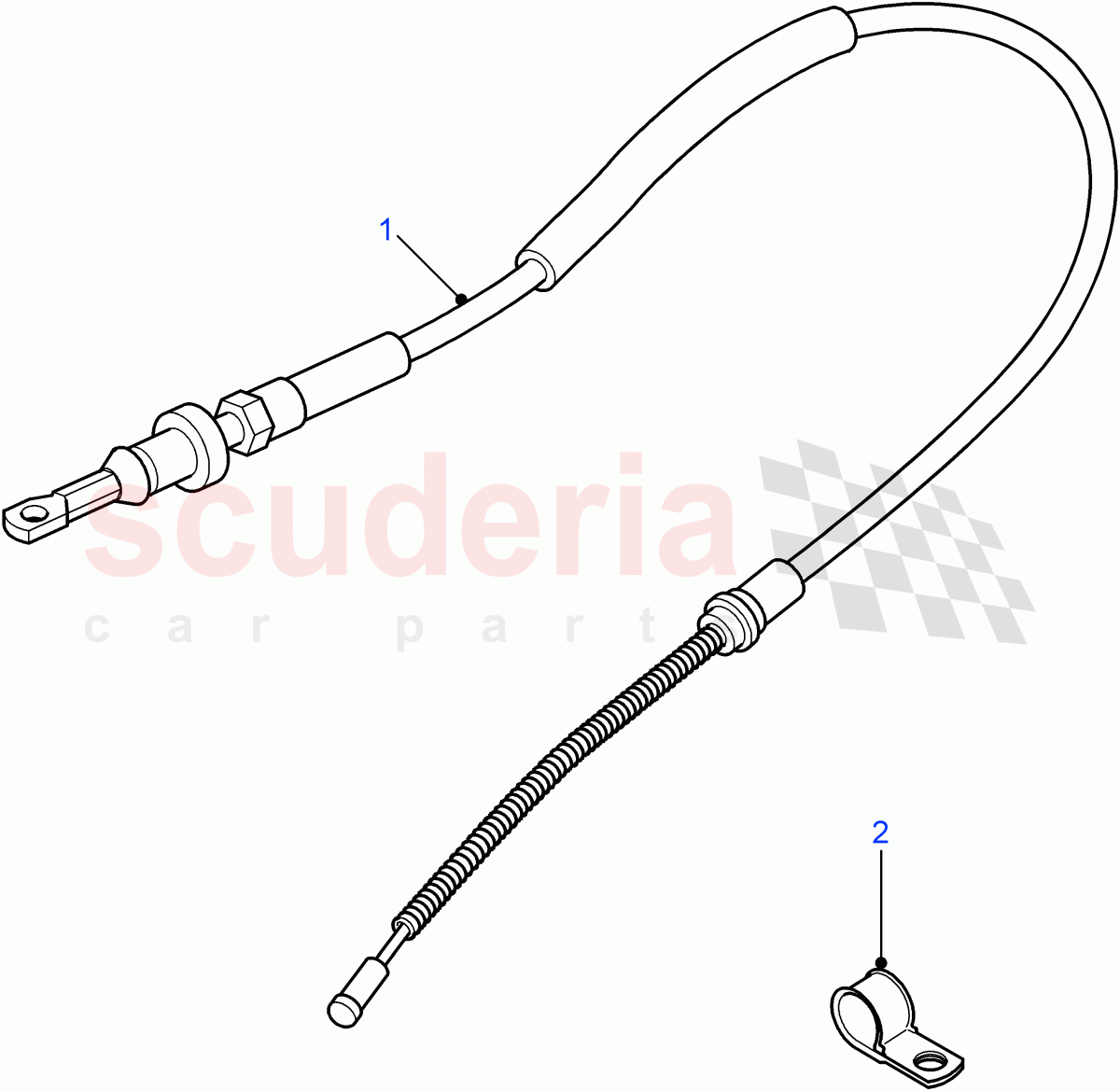 Handbrake Cable ((V) FROM7A000001) of Land Rover Land Rover Defender (2007-2016)