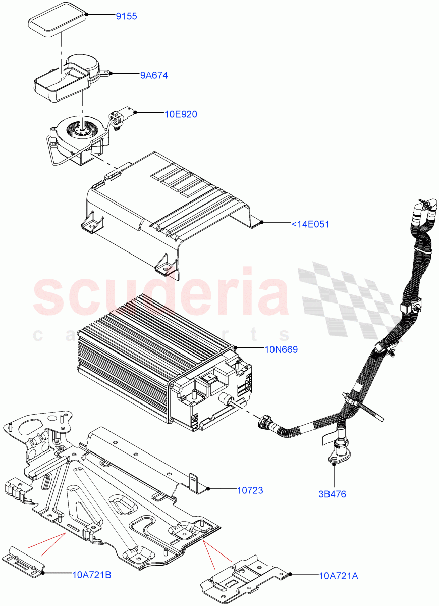 Hybrid Electrical Modules (MHEV Battery, Duct, Fan, Nitra Plant Build) (Electric Engine Battery-MHEV) ((V) FROMM2000001) of Land Rover Land Rover Discovery 5 (2017+) [3.0 Diesel 24V DOHC TC]