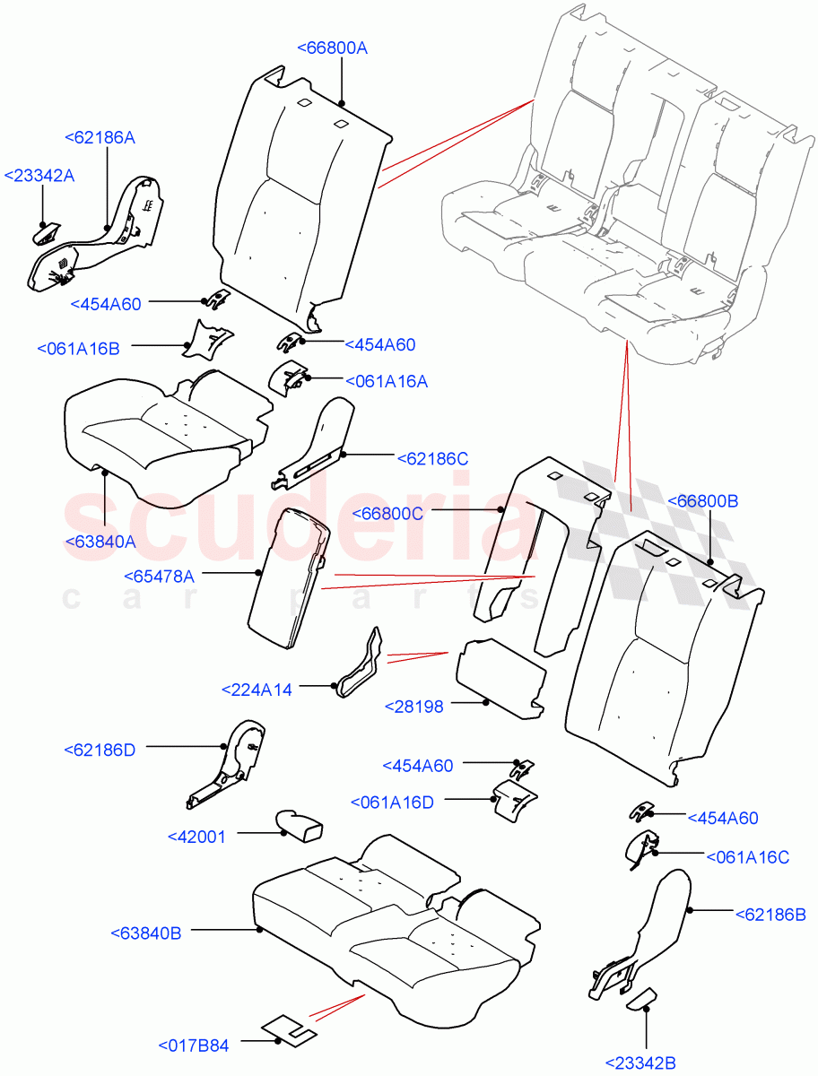 Rear Seat Pads/Valances & Heating (Itatiaia (Brazil), 60/40 Load Through With Slide) ((V) FROMGT000001) of Land Rover Land Rover Discovery Sport (2015+) [2.0 Turbo Petrol GTDI]