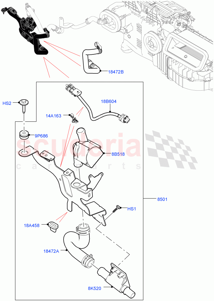 Auxiliary Circulation Coolant Pump (3.0 V6 D Gen2 Mono Turbo, Electric Auxiliary Coolant Pump) ((V) FROMJA000001) of Land Rover Land Rover Range Rover Sport (2014+) [2.0 Turbo Petrol AJ200P]